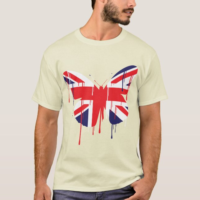 Butterfly Paint Runs Kids T-Shirt (Front)