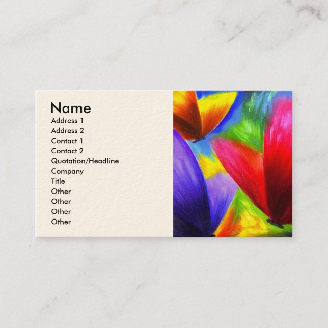 Butterfly Painting Art - Multi Business Card (Front)