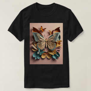 Butterfly Paper Art Design T-shirt
