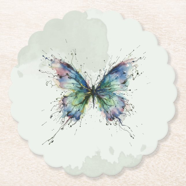 Butterfly Paper Coaster (Front)