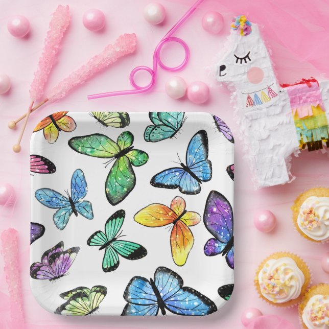 Butterfly Paper Plates - Custom Party Supplies (Party)