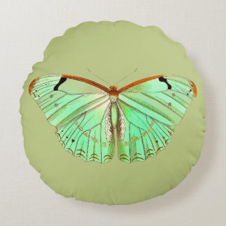 Butterfly Papillon Round Pillow