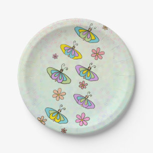 butterfly parade paper plate