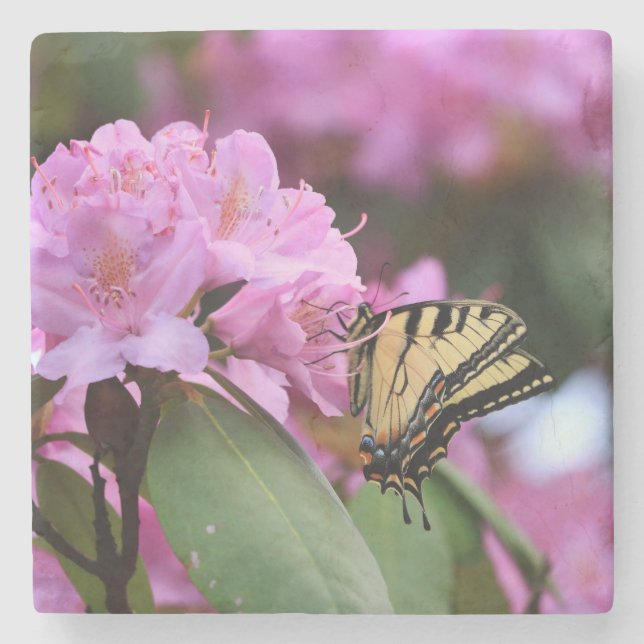 Butterfly Paradise Stone Coaster (Front)