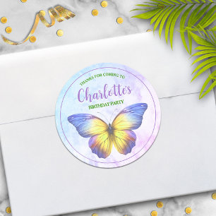 Butterfly Party Favor Thank You Stickers