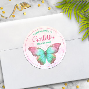 Butterfly Party Favor Thank You Stickers