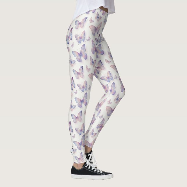 Butterfly Pastel Dreamy Aesthetic Pattern Leggings (Right)