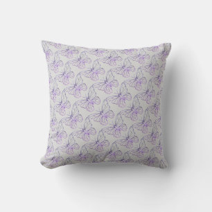 Butterfly  patio cushion or Purple decor pillow