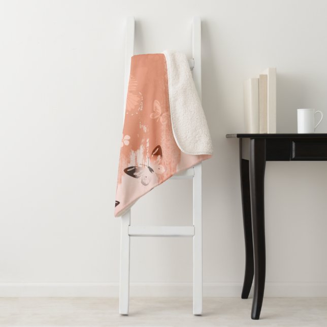 Butterfly Pattern 11 Sherpa Blanket (In Situ)