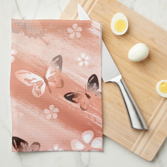 Butterfly Pattern 11 Tea Towel (Quarter Fold)