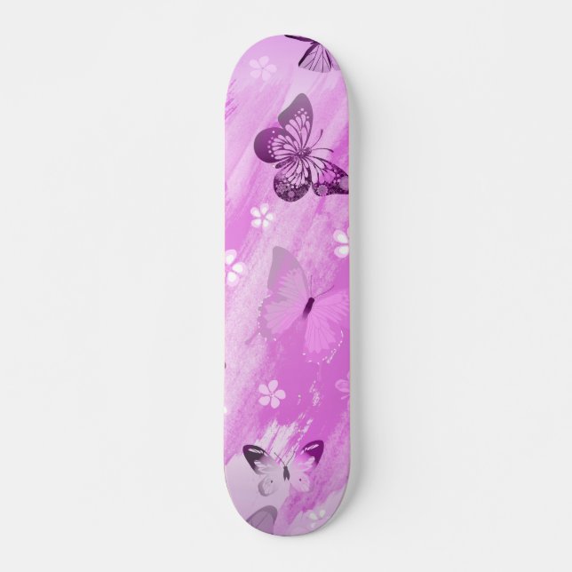 Butterfly Pattern 12 Skateboard (Front)