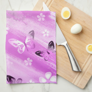 Butterfly Pattern 12 Tea Towel