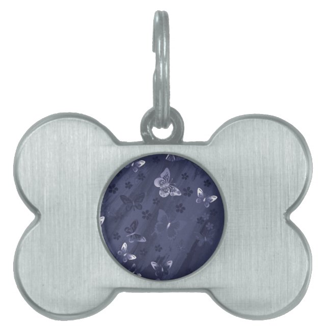 Butterfly Pattern 17 Pet ID Tag (Front)
