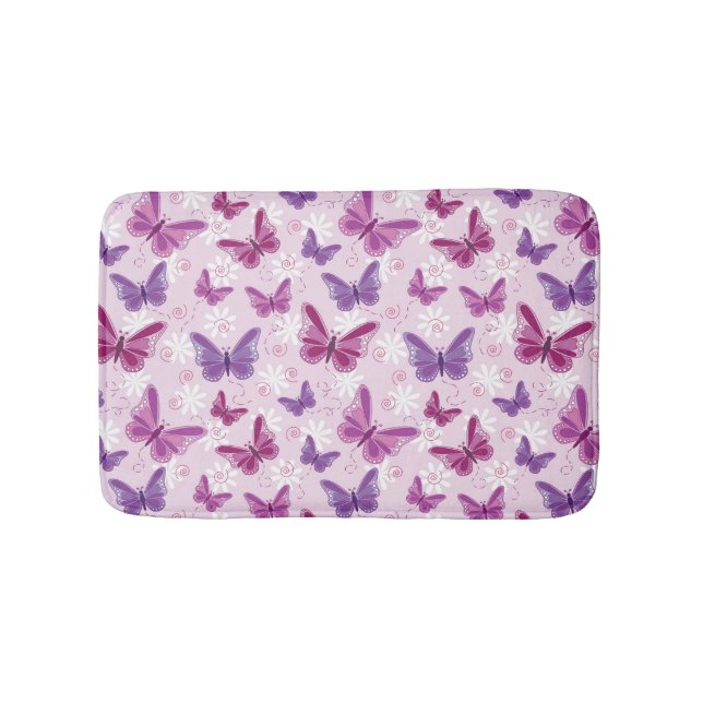 butterfly pattern 2 bath mat (Front)