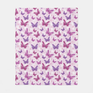butterfly pattern 2 fleece blanket