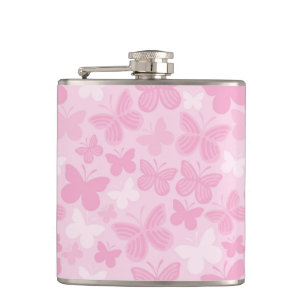 Butterfly pattern 2 hip flask