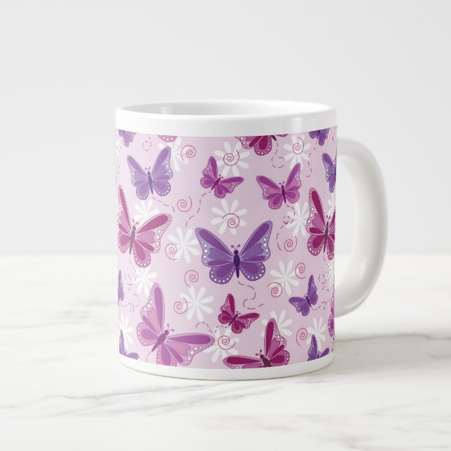 butterfly pattern 2 large coffee mug (Front Right)