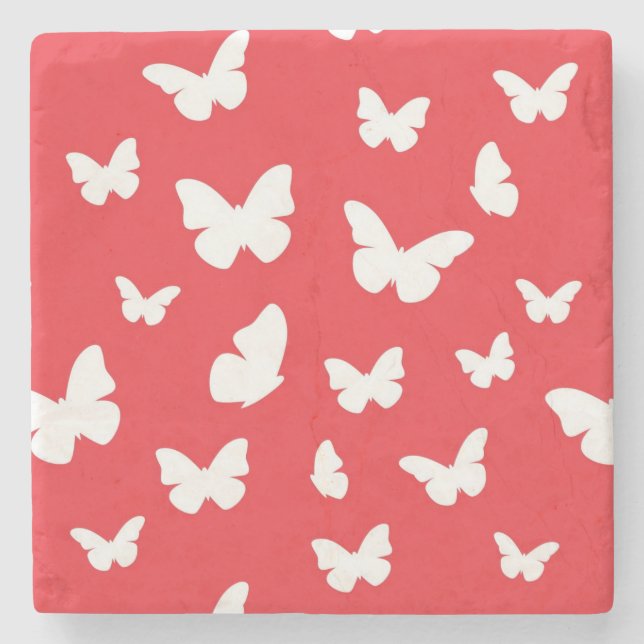 Butterfly pattern 2 stone coaster (Front)