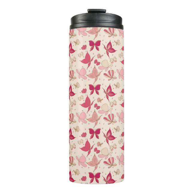 butterfly pattern 2 thermal tumbler (Front)