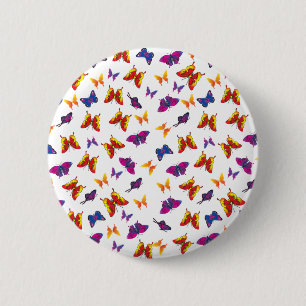 Butterfly Pattern 6 Cm Round Badge