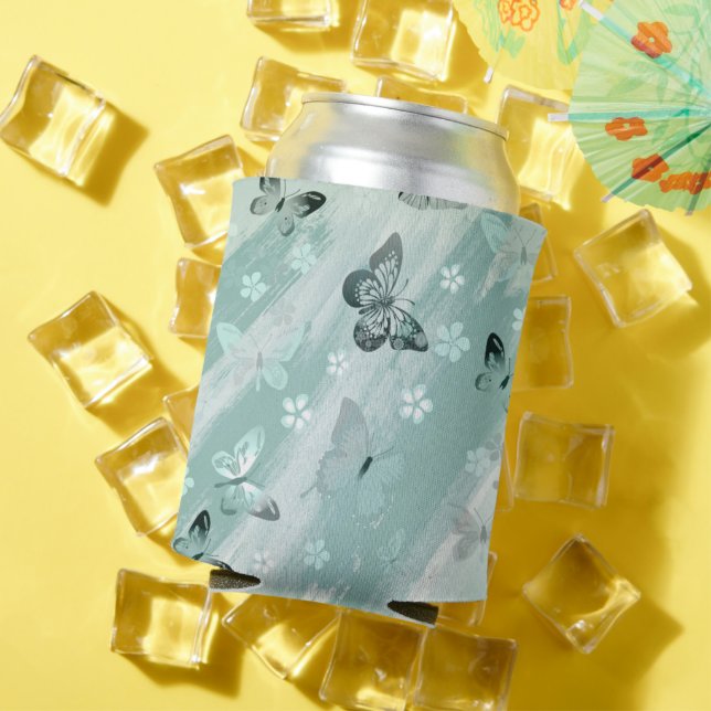 Butterfly Pattern 9 Can Cooler (In Situ Summer)