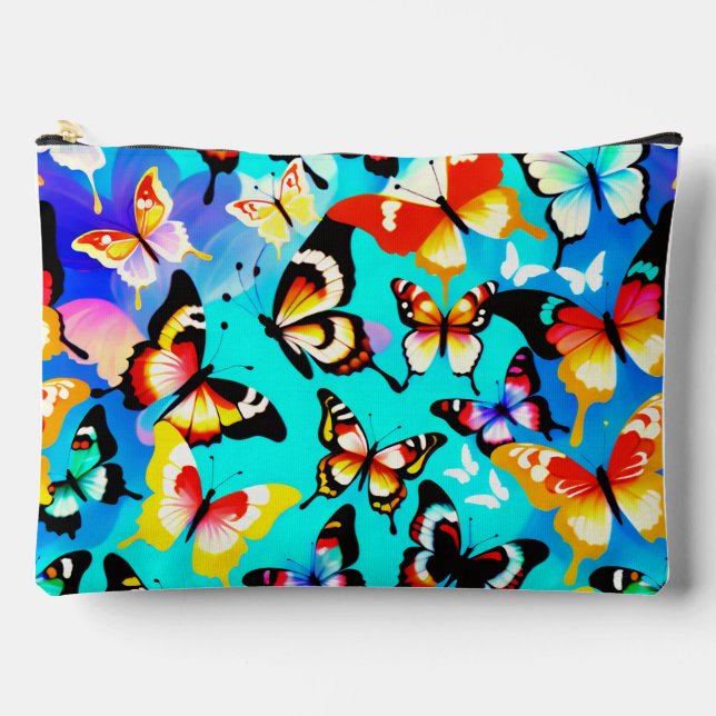 Butterfly Pattern Accessory Pouch (Front)