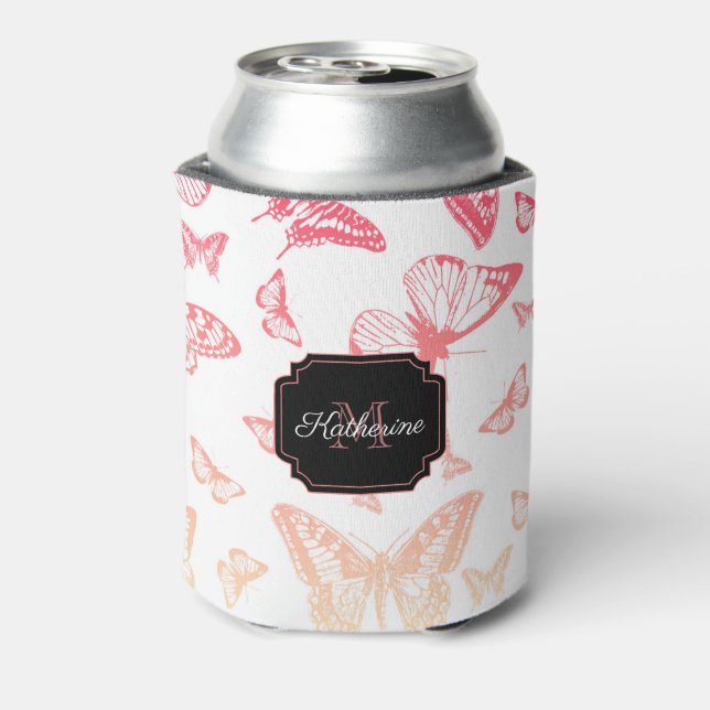 Butterfly Pattern Can Cooler (Can Back)