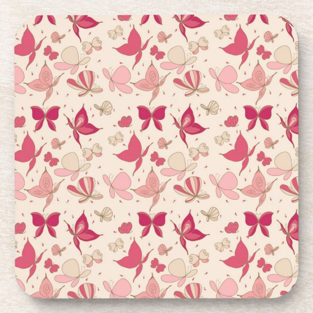 butterfly pattern coaster (Front)
