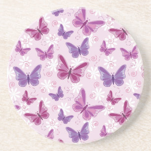 butterfly pattern coaster