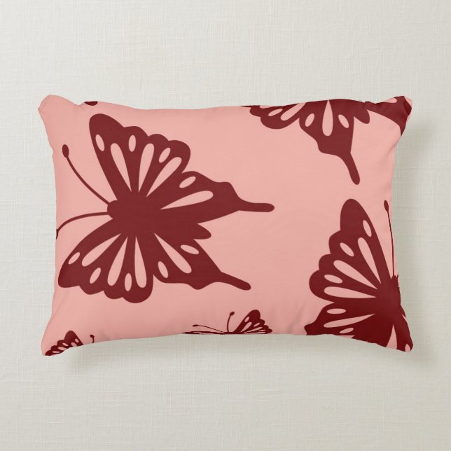 butterfly pattern decorative cushion (Front)