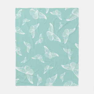 Butterfly pattern digital paper fleece blanket