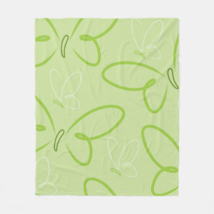 Butterfly pattern fleece blanket