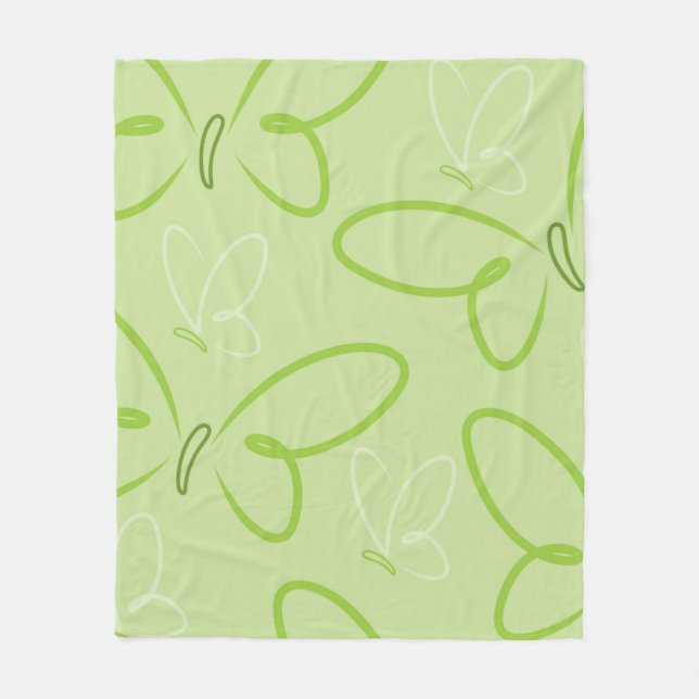 Butterfly pattern fleece blanket (Front)