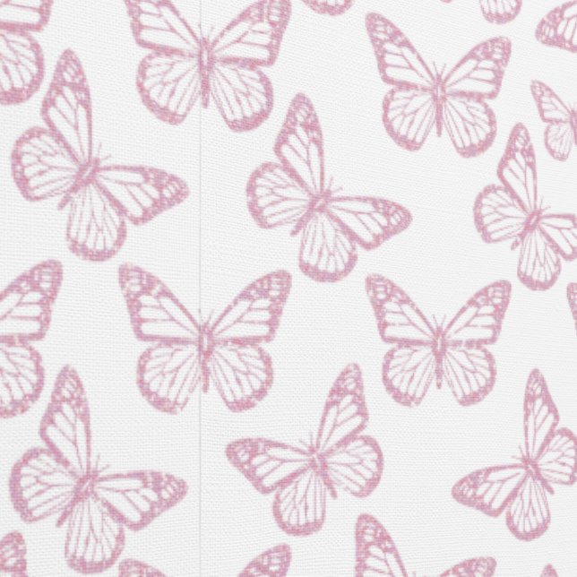    Butterfly Pattern Girly Cute White & Blush Pink Wallpaper (Seam)