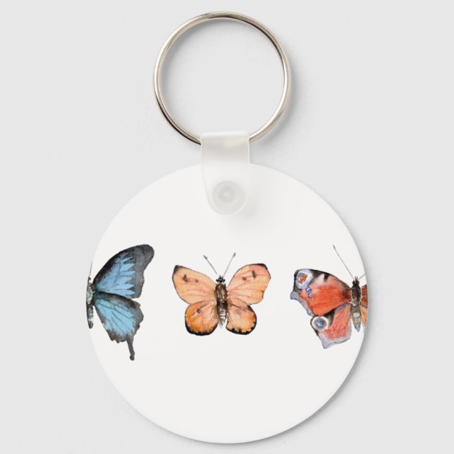 Butterfly Pattern Key Ring (Front)