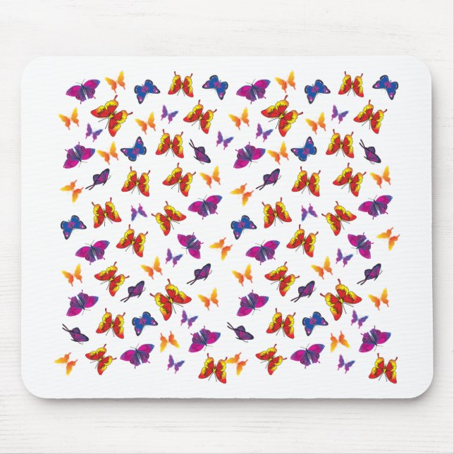 Butterfly Pattern Mouse Pad (Front)