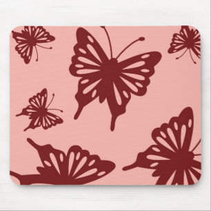 butterfly pattern mouse pad