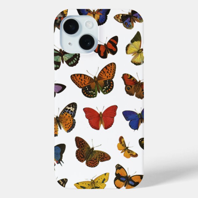 Butterfly Pattern – Nature-Inspired Botanical Case-Mate iPhone Case (Back)