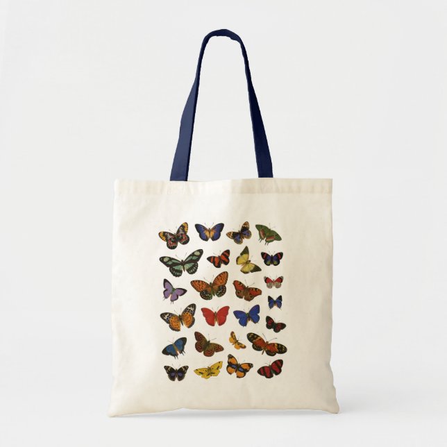 Butterfly Pattern – Nature-Inspired Botanical Tote Bag (Front)