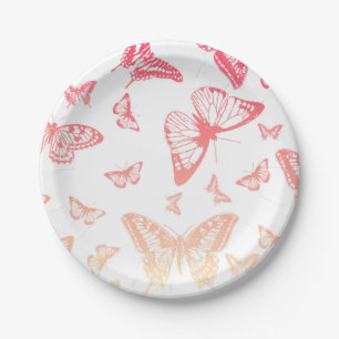 Butterfly Pattern Paper Plate