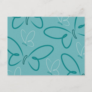 Butterfly pattern postcard