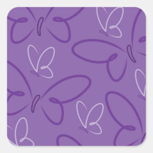 Butterfly pattern square sticker