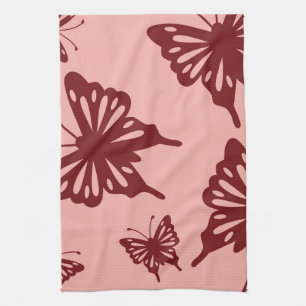 butterfly pattern tea towel