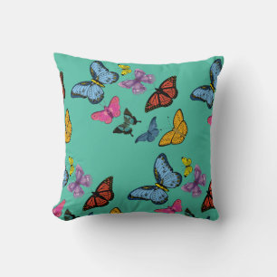 Butterfly pattern texture cushion