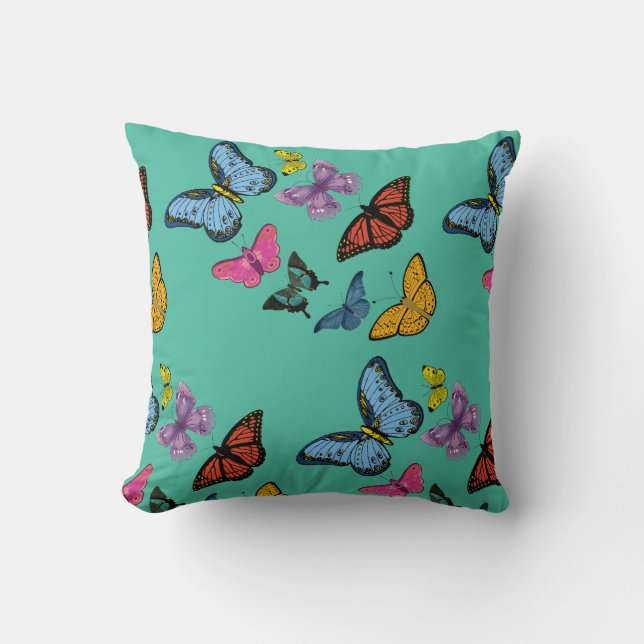 Butterfly pattern texture cushion (Front)