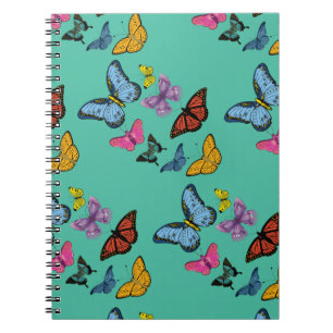 Butterfly pattern texture notebook