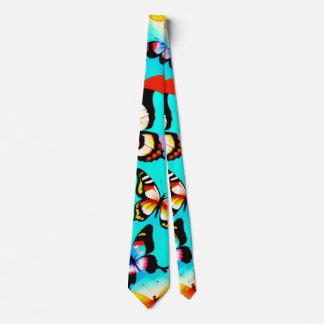 Butterfly pattern tie