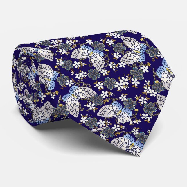 Butterfly pattern tie (Rolled)