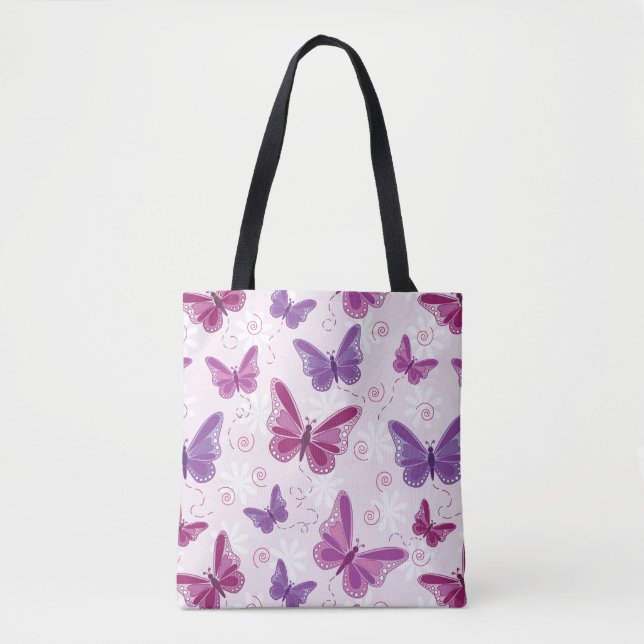 butterfly pattern tote bag (Front)