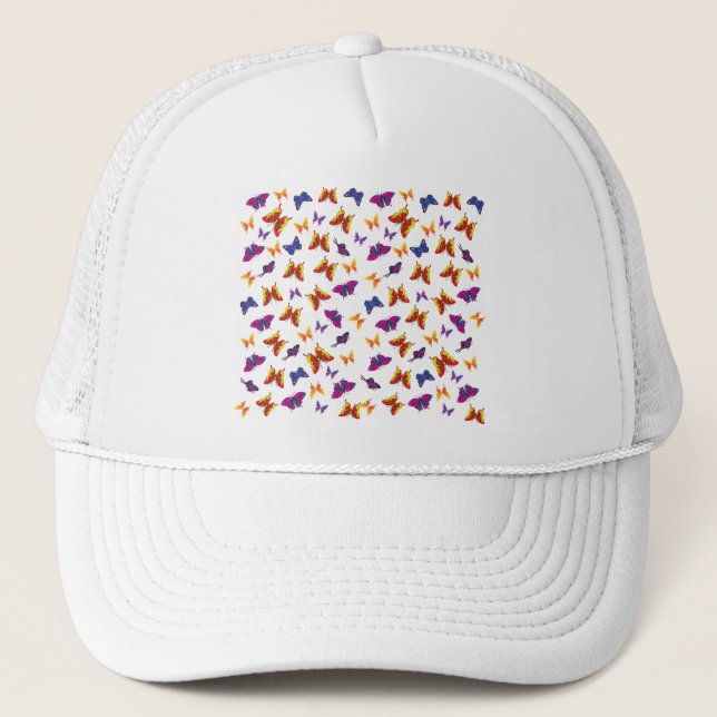 Butterfly Pattern Trucker Hat (Front)